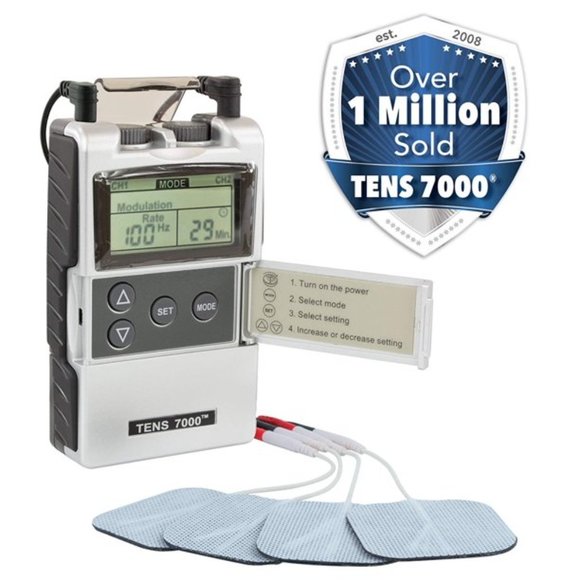 NEW TENS 7000 Digital Pain Management Unit Electrical Stimulation Massage Relief - Picture 3 of 5